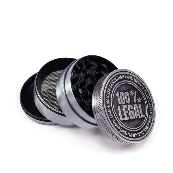 Grinder Polinizador Metal 100% Legal Silver 50 mm.