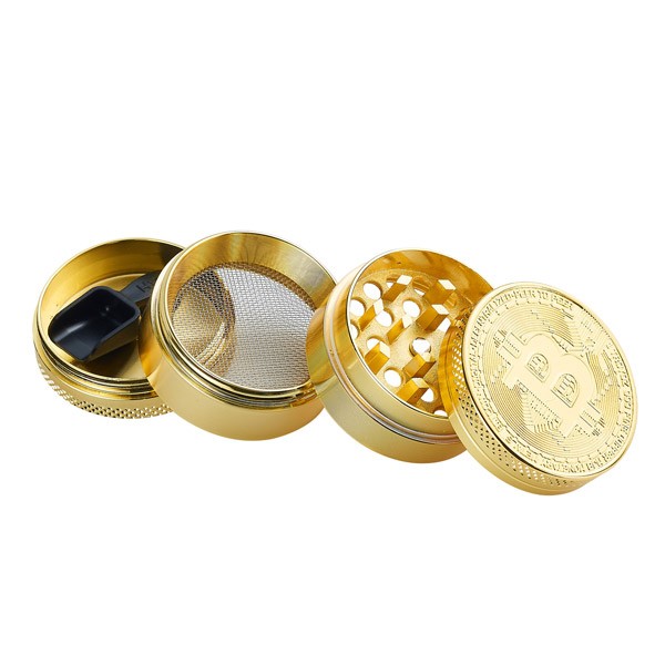 Grinder Polinizador Metal Bitcoin 40 mm.