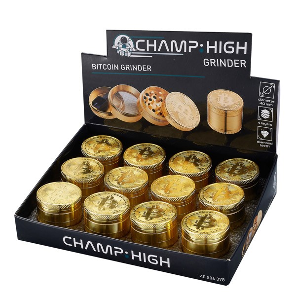 Grinder Polinizador Metal Bitcoin 40 mm.