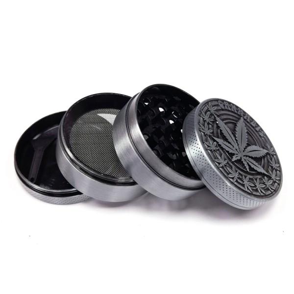 Grinder Polinizador Metal Cannabis Leaf 50 mm.