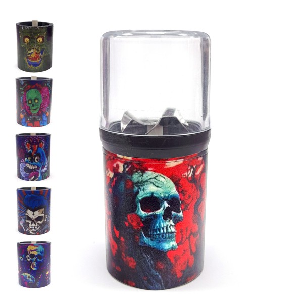 Grinder Eléctrico Plastico Usb Skull Mix Color