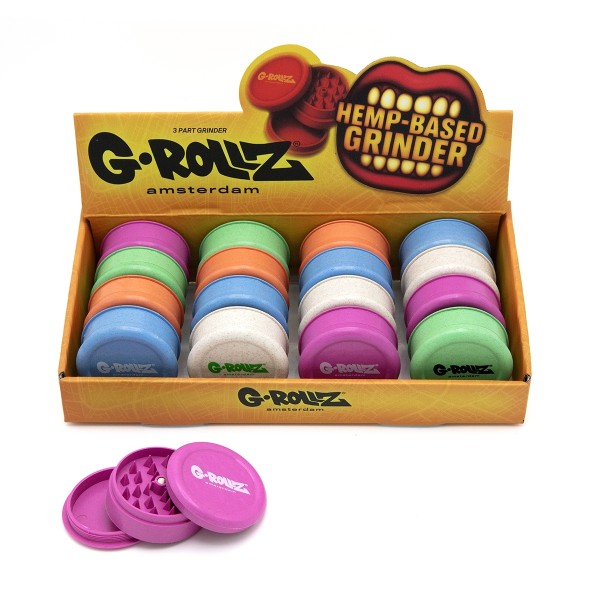 Grinder Hemp Biodegradable Tapa 60 mm. Mix Color