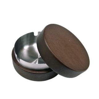 Cenicero Acero Inox. & Madera 90 mm.