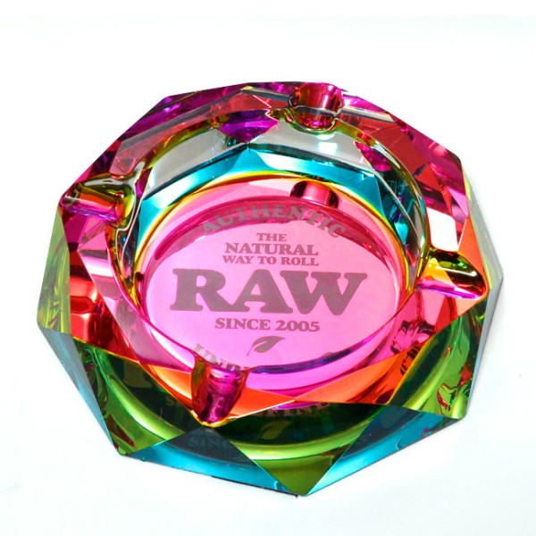 Cenicero Cristal Raw Rainbow 11 cm.