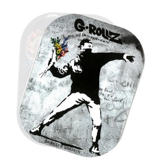 . Iman Nevera Tapa para Bandeja Metal 18x14 cm. G-Rollz Banksy Flower Thrower