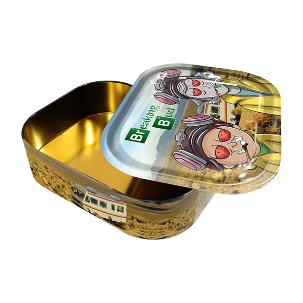 .Bandeja Metal con Caja 18x14 cm. Breaking