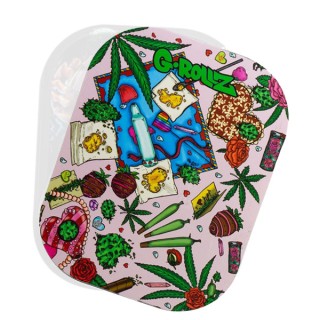 .Iman Nevera Tapa para Bandeja Metal 18x14 cm. G-Rollz Smoking Roses