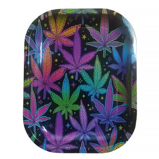 Bandeja Metal 18x14 cm. Color Leaves