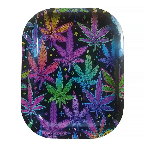 Bandeja Metal 18x14 cm. Color Leaves