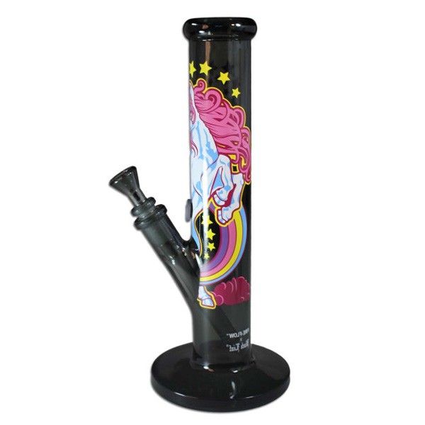 Bong Cristal Fire-Flow Unicorn Pink 30 cm.