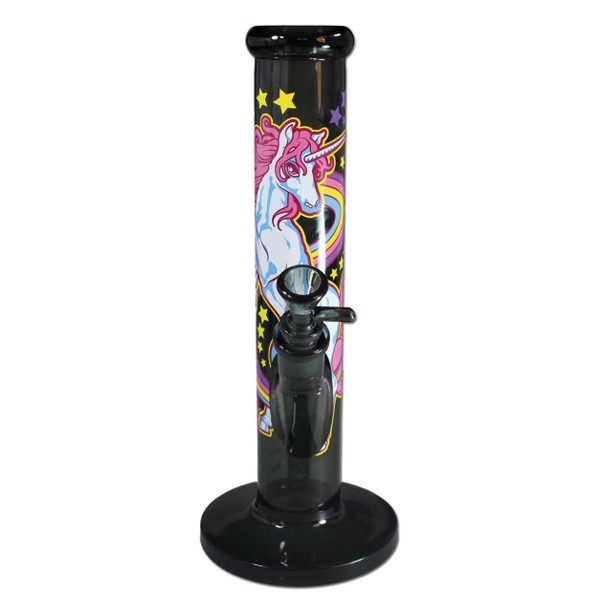 Bong Cristal Fire-Flow Unicorn Pink 30 cm.