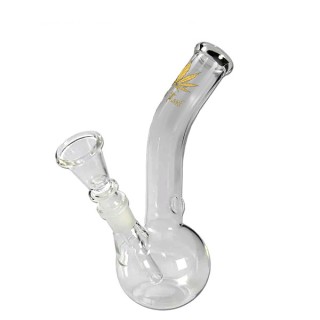 Bong Cristal Gold Leaf Oro Curved 18 cm.