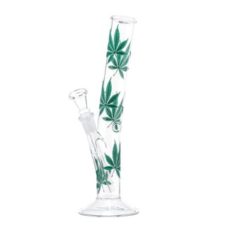 Bong Cristal Green Leaves 26 cm.