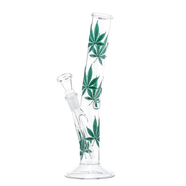 Bong Cristal Green Leaves 26 cm.