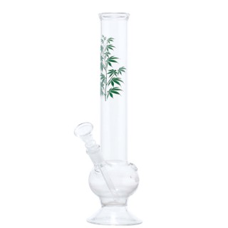 Bong Cristal Green Leaves 30 cm.