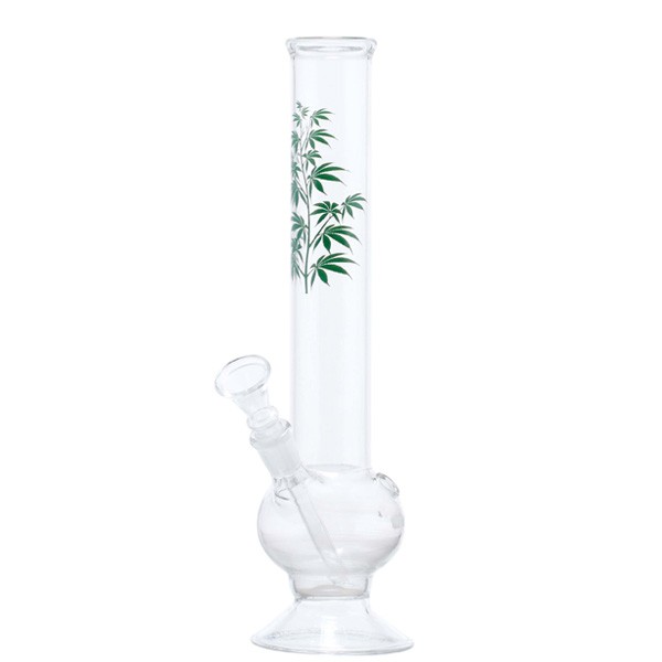 Bong Cristal Green Leaves 30 cm.