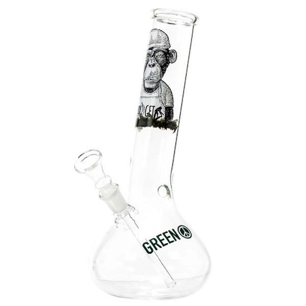 Bong Cristal Green Line Monkey 25 cm.