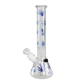 Bong Cristal Ice Blue Leaves 25 cm.