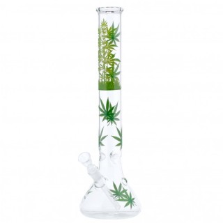 Bong Cristal Ice Green Leaves 45 cm.