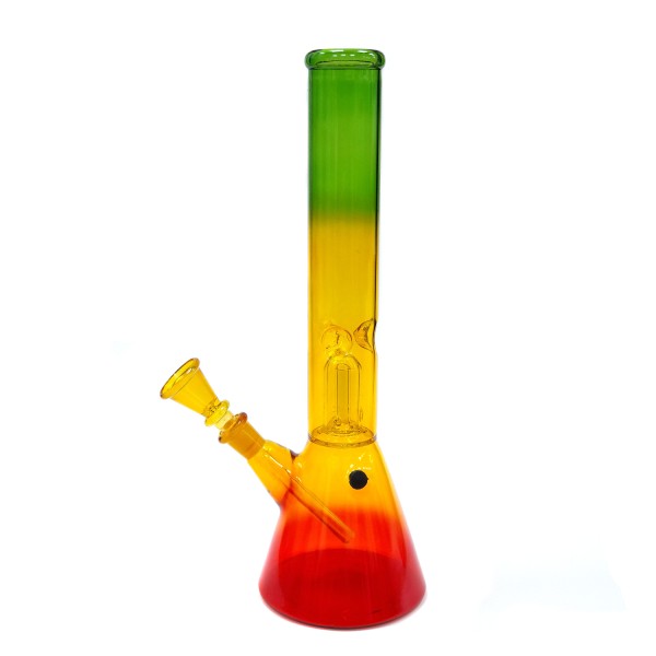Bong Cristal Ice Percolator Rasta Conico 30 cm.