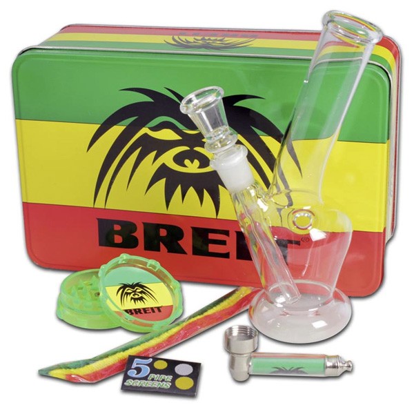 Bong Cristal Set Grinder & Limpiador de Pipa 18 cm. mod. 2