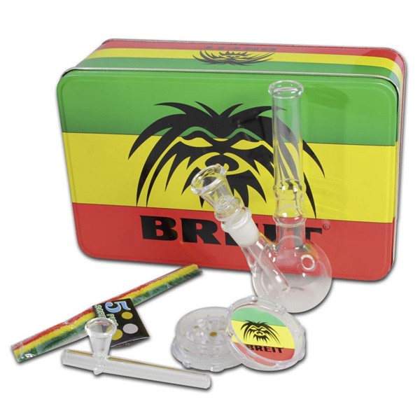 Bong Cristal Set Grinder & Limpiador de Pipa 18 cm. mod. 3