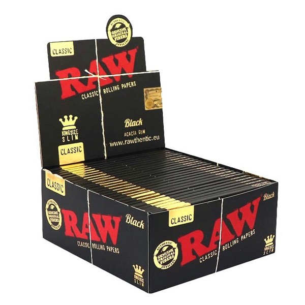 Papel Raw Black  King Size Slim